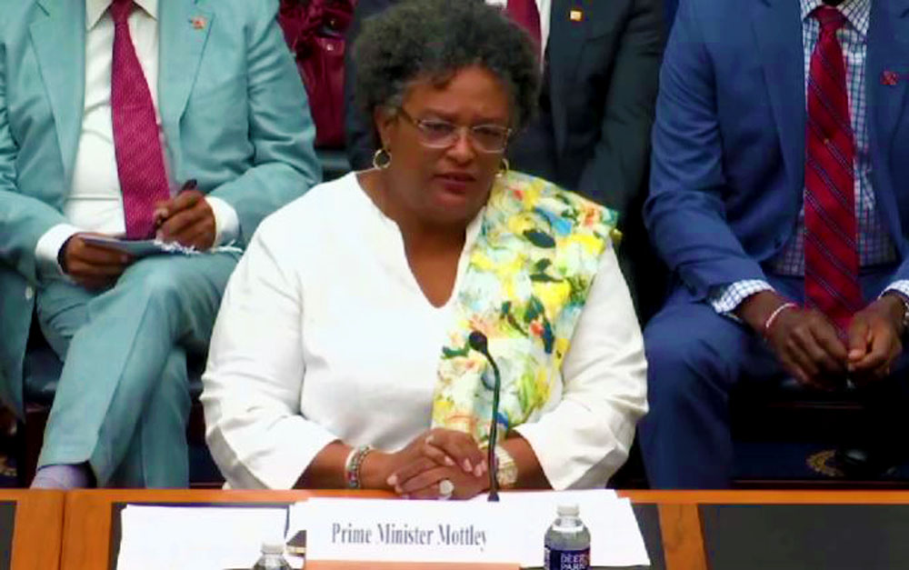 Barbados PM Mia Mottley bats for changes in restrictive banking procedures instituted by the US on Caribbean countries, including Belize